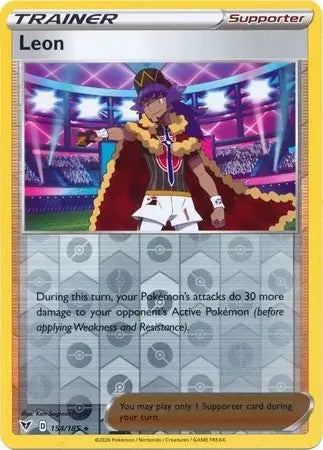 Leon 154/185 (SWSH04: Vivid Voltage)  - Reverse Holofoil | Good Games Morley