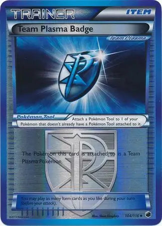 Team Plasma Badge Team Plasma 104/116 (Plasma Freeze)  - Reverse Holofoil | Good Games Morley