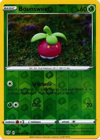 Bounsweet 014/189 (SWSH03: Darkness Ablaze)  - Reverse Holofoil | Good Games Morley