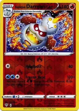 Galarian Darmanitan 028/189 (SWSH03: Darkness Ablaze)  - Reverse Holofoil | Good Games Morley