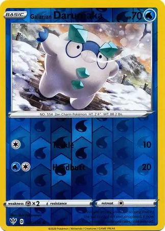 Galarian Darumaka 043/189 (SWSH03: Darkness Ablaze)  - Reverse Holofoil | Good Games Morley