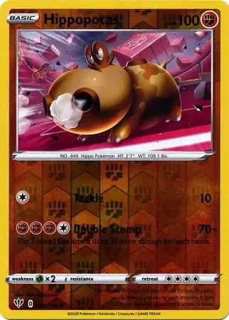 Hippopotas 093/189 (SWSH03: Darkness Ablaze)  - Reverse Holofoil | Good Games Morley