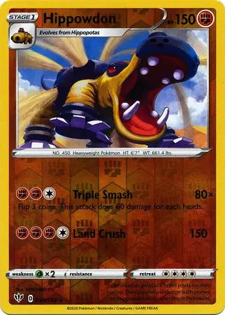Hippowdon 094/189 (SWSH03: Darkness Ablaze)  - Reverse Holofoil | Good Games Morley