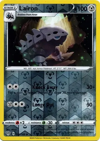 Lairon 122/189 (SWSH03: Darkness Ablaze)  - Reverse Holofoil | Good Games Morley