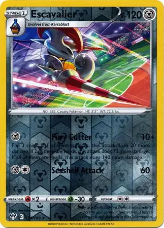 Escavalier 124/189 (SWSH03: Darkness Ablaze)  - Reverse Holofoil | Good Games Morley