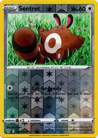 Sentret 135/189 (SWSH03: Darkness Ablaze)  - Reverse Holofoil | Good Games Morley