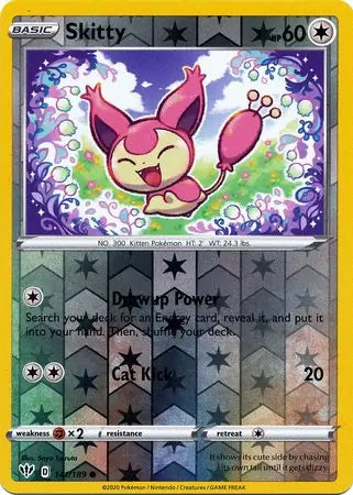 Skitty 141/189 (SWSH03: Darkness Ablaze)  - Reverse Holofoil | Good Games Morley