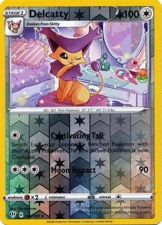 Delcatty 142/189 (SWSH03: Darkness Ablaze)  - Reverse Holofoil | Good Games Morley