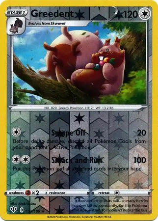 Greedent 153/189 (SWSH03: Darkness Ablaze)  - Reverse Holofoil | Good Games Morley