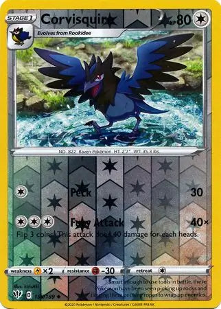 Corvisquire 155/189 (SWSH03: Darkness Ablaze)  - Reverse Holofoil | Good Games Morley