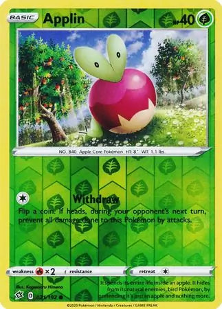 Applin 021/192 (SWSH02: Rebel Clash)  - Reverse Holofoil | Good Games Morley