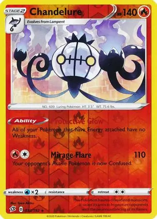 Chandelure 033/192 (SWSH02: Rebel Clash)  - Reverse Holofoil | Good Games Morley