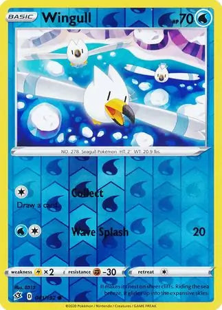 Wingull 041/192 (SWSH02: Rebel Clash)  - Reverse Holofoil | Good Games Morley