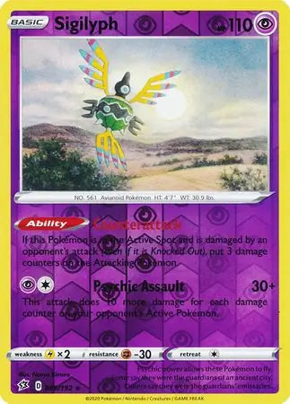 Sigilyph 080/192 (SWSH02: Rebel Clash)  - Reverse Holofoil | Good Games Morley