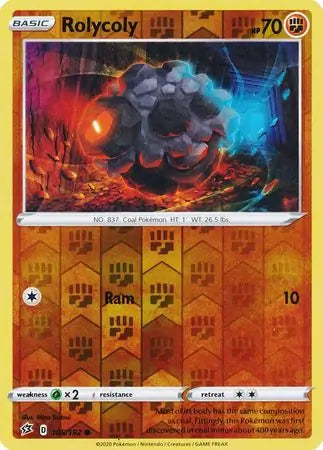 Rolycoly 105/192 (SWSH02: Rebel Clash)  - Reverse Holofoil | Good Games Morley