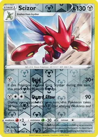 Scizor 128/192 (SWSH02: Rebel Clash)  - Reverse Holofoil | Good Games Morley
