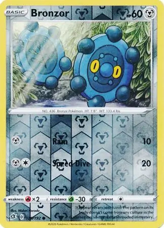 Bronzor 129/192 (SWSH02: Rebel Clash)  - Reverse Holofoil | Good Games Morley