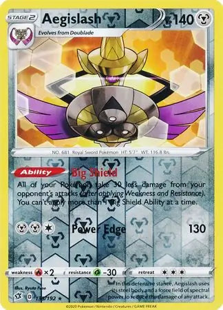 Aegislash 135/192 (SWSH02: Rebel Clash)  - Reverse Holofoil | Good Games Morley