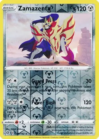 Zamazenta 140/192 (SWSH02: Rebel Clash)  - Reverse Holofoil | Good Games Morley