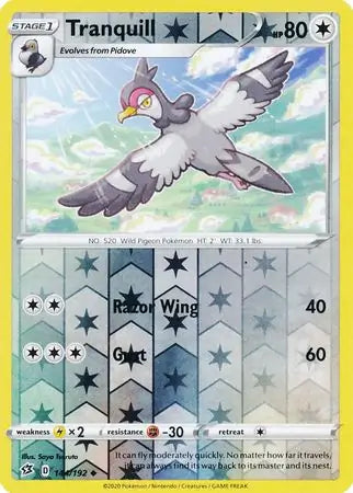 Tranquill 144/192 (SWSH02: Rebel Clash)  - Reverse Holofoil | Good Games Morley