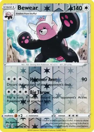 Bewear 150/192 (SWSH02: Rebel Clash)  - Reverse Holofoil | Good Games Morley