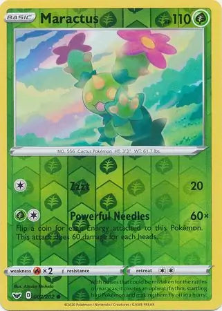 Maractus 007/202 (SWSH01: Sword & Shield Base Set)  - Reverse Holofoil | Good Games Morley