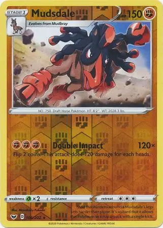 Mudsdale 106/202 (SWSH01: Sword & Shield Base Set)  - Reverse Holofoil | Good Games Morley