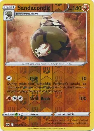Sandaconda 109/202 (SWSH01: Sword & Shield Base Set)  - Reverse Holofoil | Good Games Morley