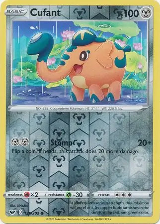 Cufant 136/202 (SWSH01: Sword & Shield Base Set)  - Reverse Holofoil | Good Games Morley