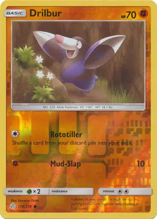 Drilbur 114/236 (SM - Cosmic Eclipse)  - Reverse Holofoil | Good Games Morley