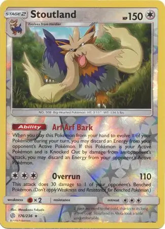 Stoutland 176/236 (SM - Cosmic Eclipse)  - Reverse Holofoil | Good Games Morley