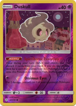Duskull 83/236 (SM - Cosmic Eclipse)  - Reverse Holofoil | Good Games Morley