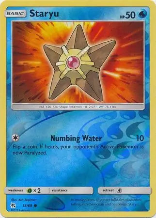 Staryu 13/68 (Hidden Fates)  - Reverse Holofoil | Good Games Morley