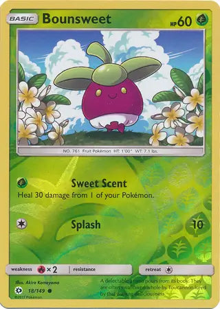 Bounsweet 18/149 (SM Base Set)  - Reverse Holofoil | Good Games Morley