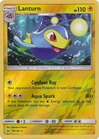 Lanturn 50/149 (SM Base Set)  - Reverse Holofoil | Good Games Morley