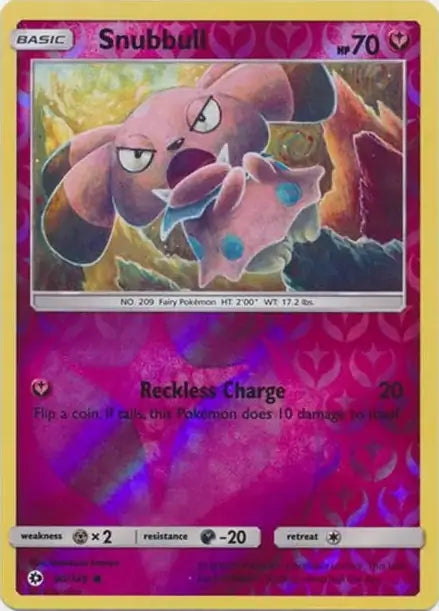 Snubbull 90/149 (SM Base Set)  - Reverse Holofoil | Good Games Morley