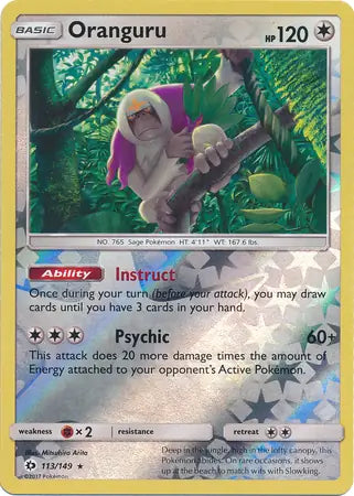 Oranguru 113/149 (SM Base Set)  - Reverse Holofoil | Good Games Morley