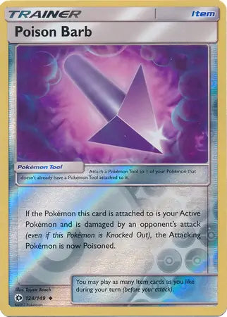 Poison Barb 124/149 (SM Base Set)  - Reverse Holofoil | Good Games Morley