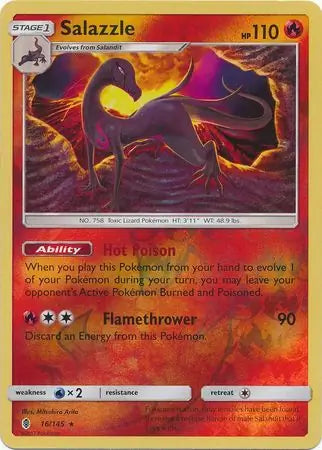 Salazzle 16/145 (SM - Guardians Rising)  - Reverse Holofoil | Good Games Morley