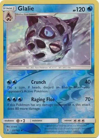 Glalie 32/145 (SM - Guardians Rising)  - Reverse Holofoil | Good Games Morley