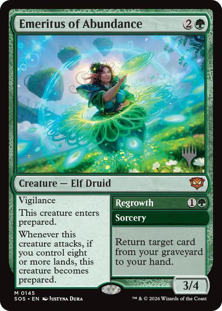 Emeritus of Abundance 145 (Promo Pack: Secrets of Strixhaven)  - Foil | Good Games Morley