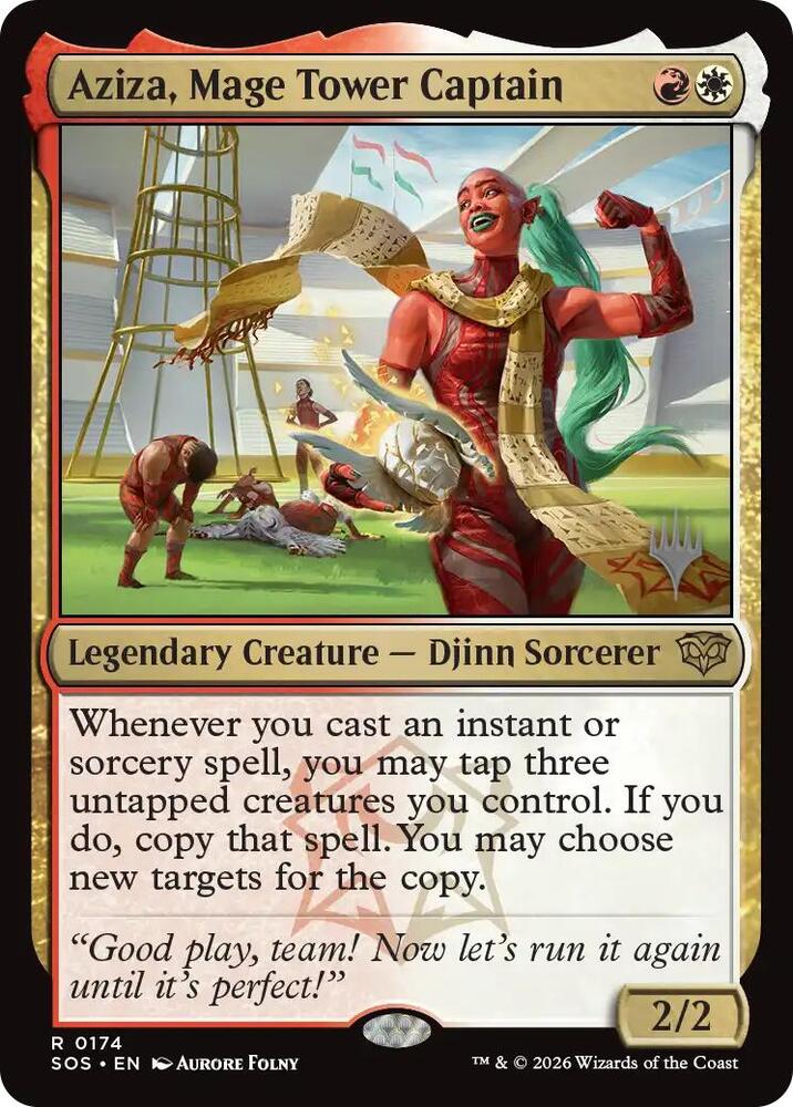 Aziza Mage Tower Captain 174 (Promo Pack: Secrets of Strixhaven)  | Good Games Morley