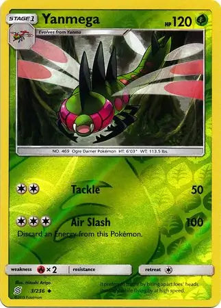 Yanmega 3/236 (SM - Unified Minds)  - Reverse Holofoil | Good Games Morley