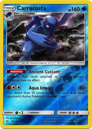 Carracosta 45/236 (SM - Unified Minds)  - Reverse Holofoil | Good Games Morley