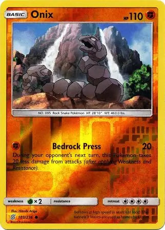 Onix 103/236 (SM - Unified Minds)  - Reverse Holofoil | Good Games Morley