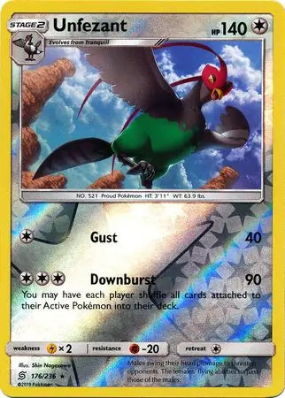 Unfezant 176/236 (SM - Unified Minds)  - Reverse Holofoil | Good Games Morley
