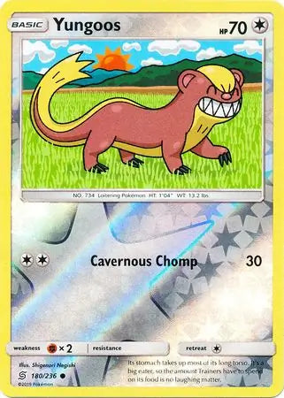 Yungoos 180/236 (SM - Unified Minds)  - Reverse Holofoil | Good Games Morley