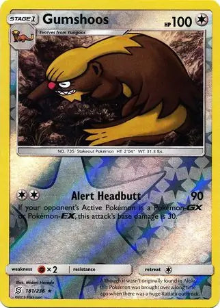 Gumshoos 181/236 (SM - Unified Minds)  - Reverse Holofoil | Good Games Morley