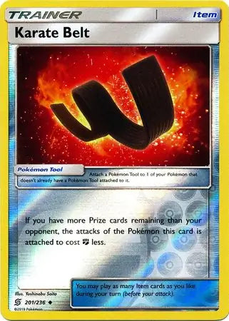 Karate Belt 201/236 (SM - Unified Minds)  - Reverse Holofoil | Good Games Morley