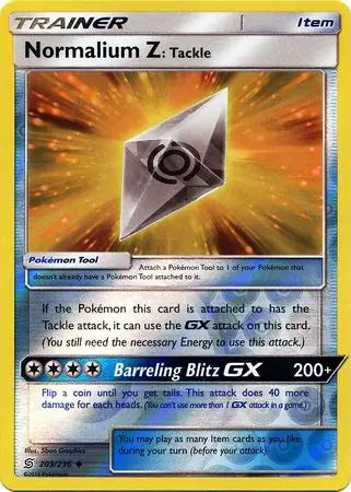 Normalium Z Tackle 203/236 (SM - Unified Minds)  - Reverse Holofoil | Good Games Morley